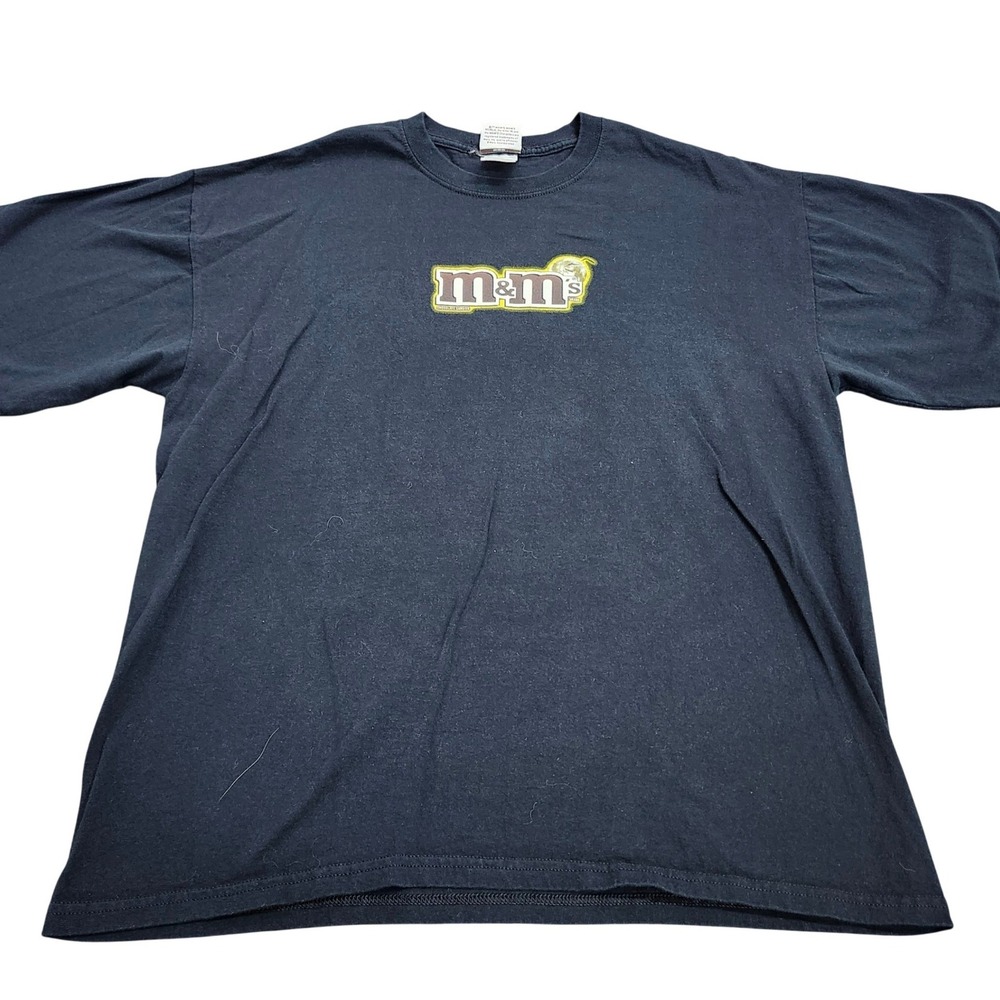 Vintage 2007 M&M's World Halloween Graphic T-Shirt Black Mens XL $1M Promo Tee